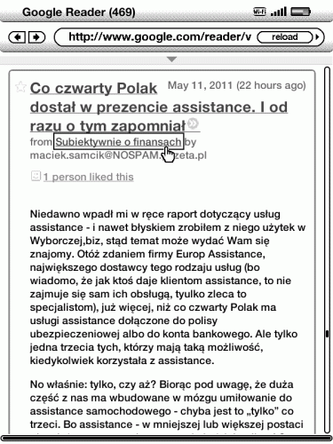 Google Reader - 150%