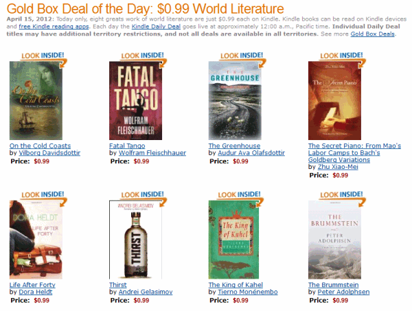 Literatura światowa w Kindle Daily Deal