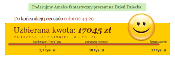 Licznik zebranych pieniędzy na stronie Złotych Myśli: 17045 zł Licznik zebranych pieniędzy na stronie Złotych Myśli: 17045 zł