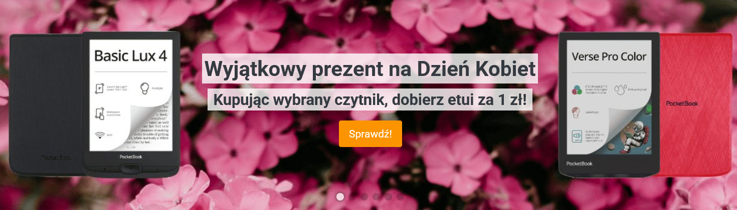 PocketBook na Dzień Kobiet: czytniki Basic Lux 4 oraz Verse Pro Color z etui za 1 zł!