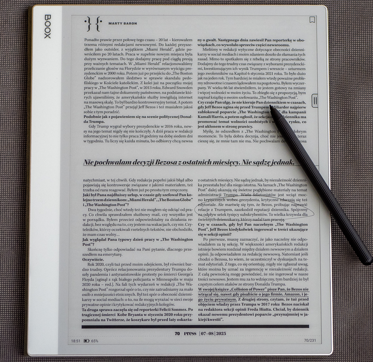 Test Onyx Boox Note Max – trzynaście cali e-papieru i ogrom możliwości