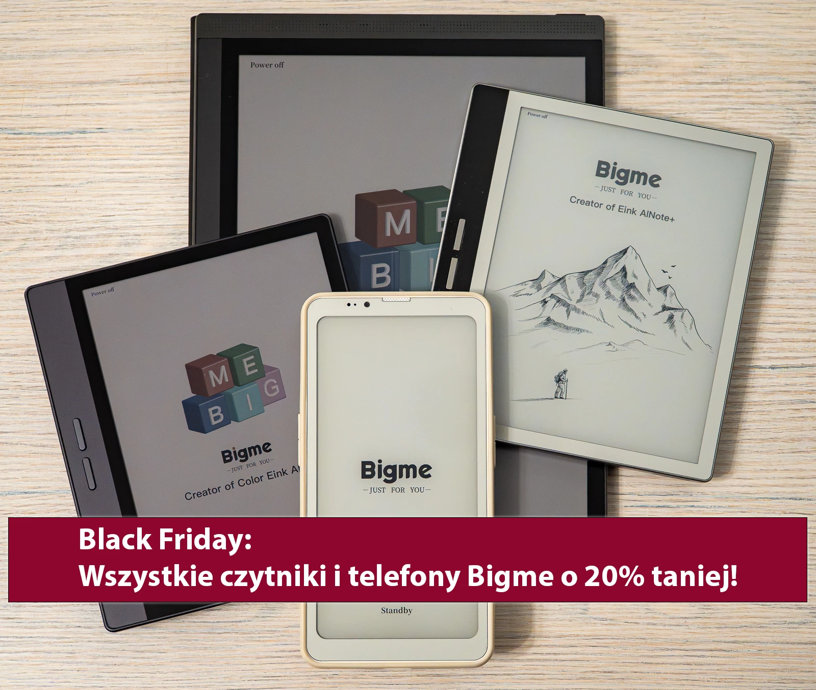 Bigme na Black Friday! Wszystkie czytniki Bigme oraz telefony HiBreak o 20% taniej