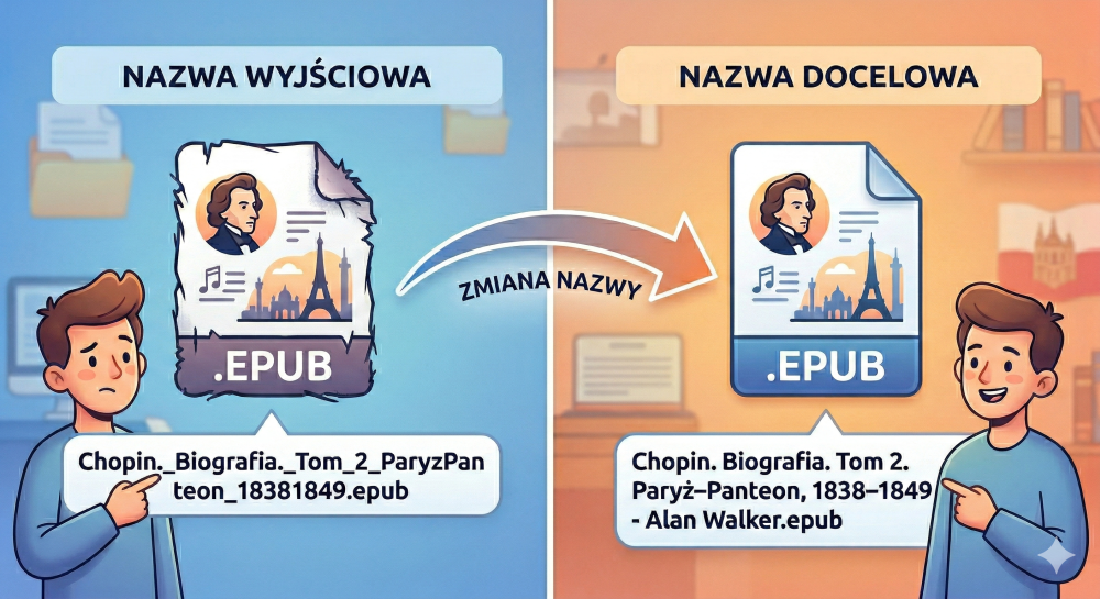 Jak masowo poprawiać nazwy e-booków w programie Total Commander?