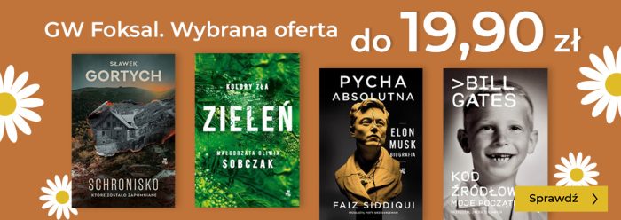 Promocje dnia – 8.04.2026: GW Foksal, Nowości, Reportaże, Poradniki, Bonda, Thrillery, Przewodniki, Sieci, Audiobooki
