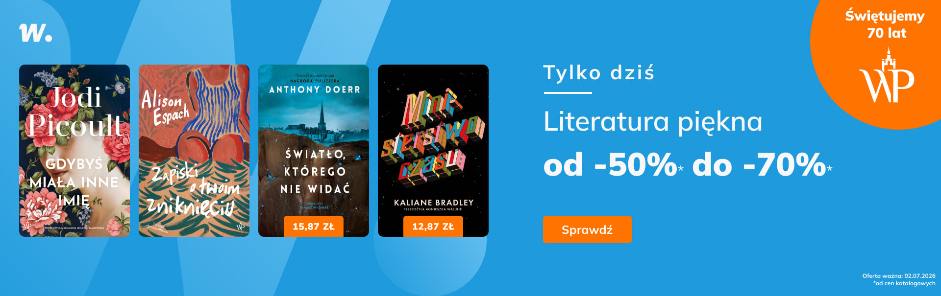Promocje dnia - 2.07.2026: Poznańskie, Świat Książki, Czwarta Strona, Wehikuł czasu, Noc e-booków, NieZwykłe po 10 zł, Editio RED, Marginesy, Camilleri