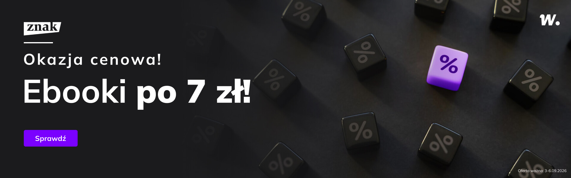 Promocje dnia - 3.09.2026: Znak po 7 zł, Mróz od 12,90 zł, Kryminały x3, Literackie, NSB, Marginesy, Biografie, Wrześniowe żniwa